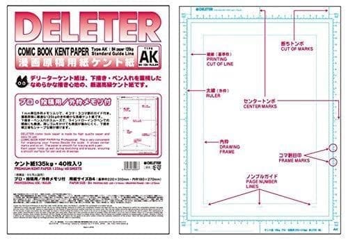 deleter papier manga type AK