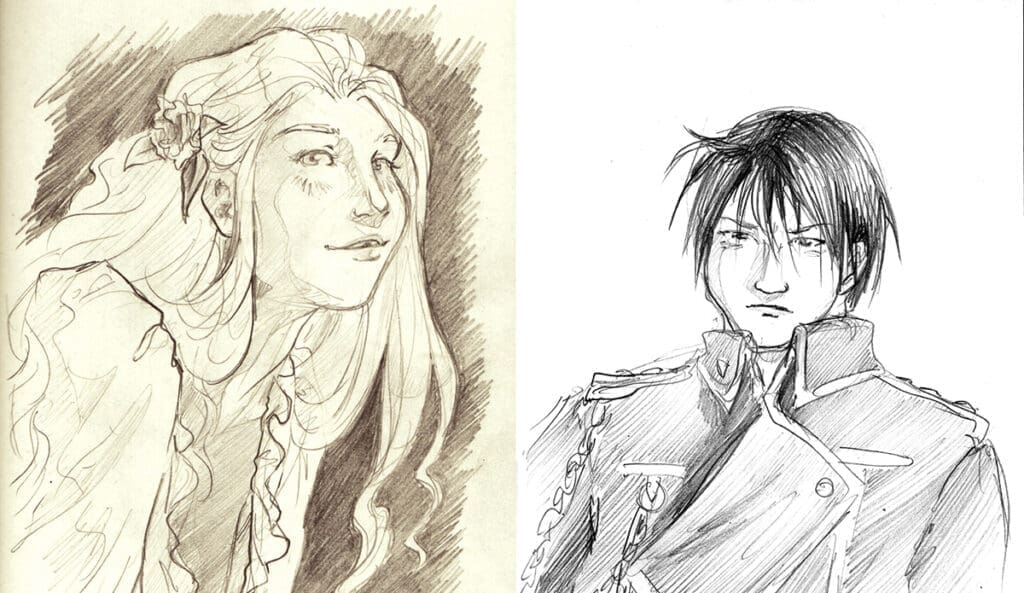Retoucher une page de BD couleur avec Photoshop exemples retouche crayon a papier