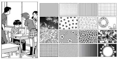 trames traditionnelles screentone