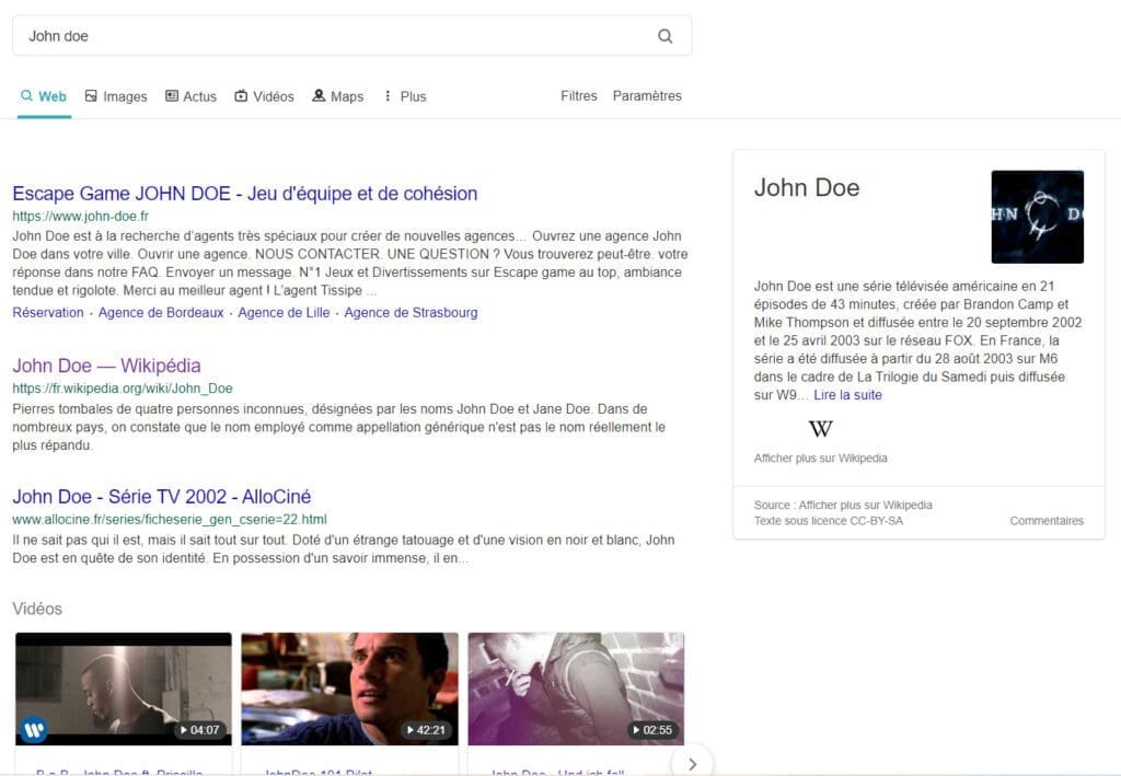 John Doe est une association de nom et prénom utilisée pour nommer les personnes non identifiées au USA !