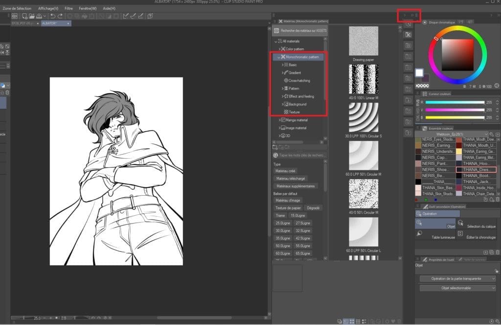 Ajouter des trames numériques avec CLIP STUDIO PAINT