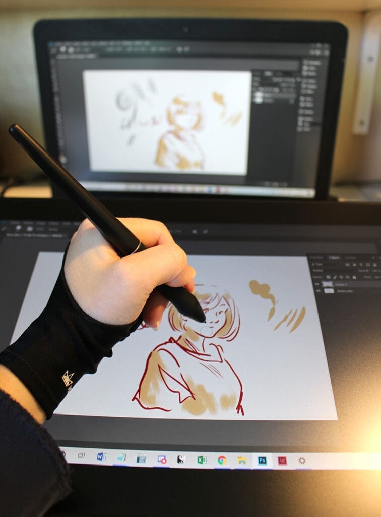 tests de dessin sur la tablette graphique à écran Kamvas 16 (2021)