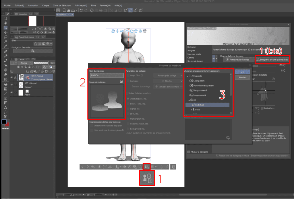Comment utiliser les mannequins 3D sur CLIP STUDIO PAINT 16