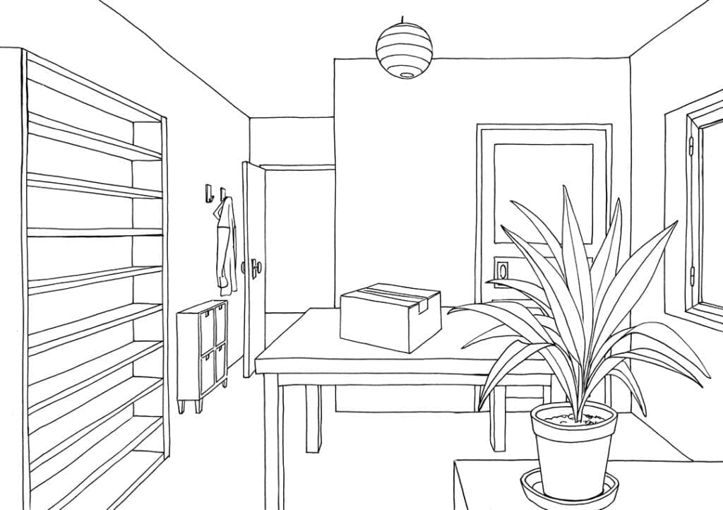 Dessin de décor en perspective : La version de base