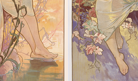 Dessiner les pieds - Dossier Anatomie #4 Mucha Hiver AUtomne Ete