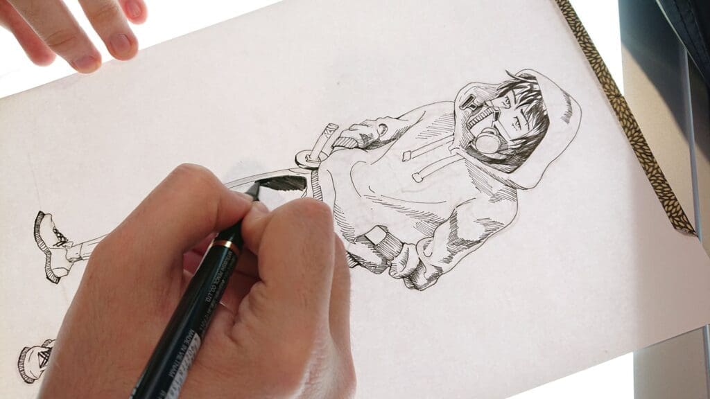 Demo #10 : Chara-design d'un héros pour une couverture de shōnen DSC 7815