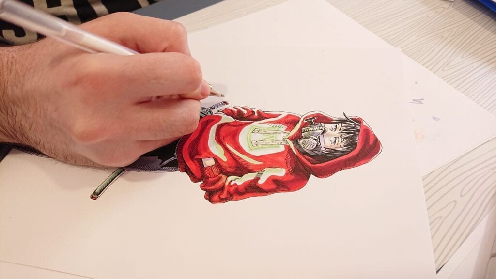 Demo #10 : Chara-design d'un héros pour une couverture de shōnen DSC 7837