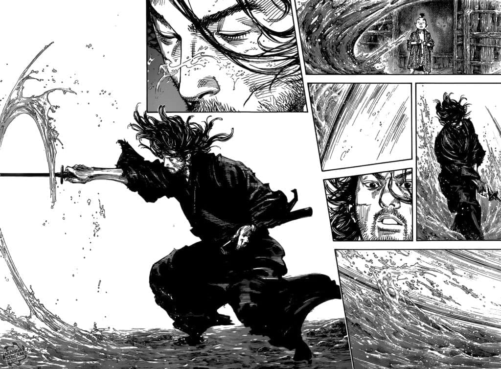 Comment composer une double-page en manga ? Extrait Vagabond TakehikoINOUE