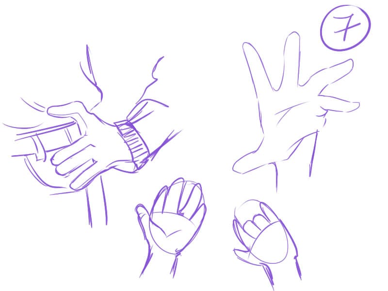 Challenge : 30 Jours pour... dessiner des mains mains 7