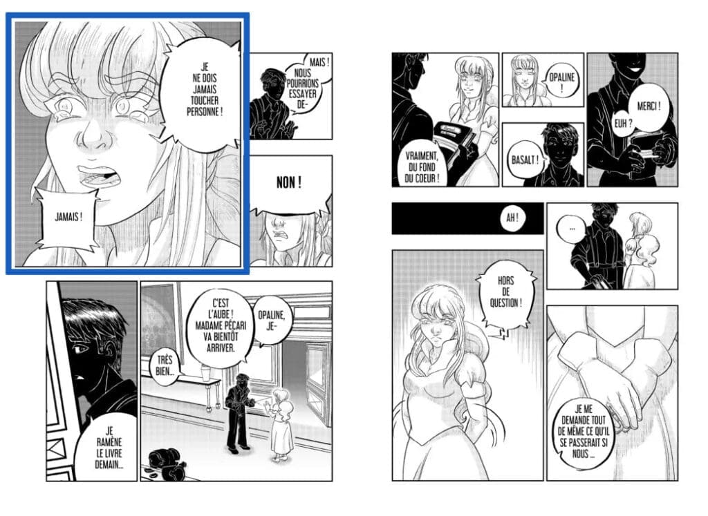 Comment composer une double-page en manga ? mihiraki exemple 3