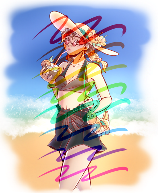 Calques et modes de fusion sur CLIP STUDIO PAINT Densite lineaire plus