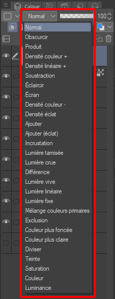 Calques et modes de fusion sur CLIP STUDIO PAINT ert